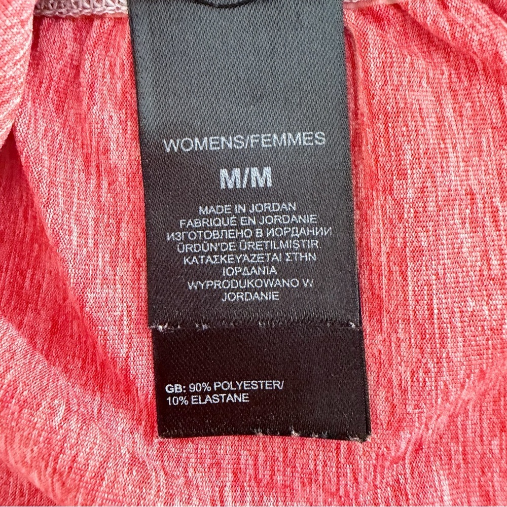 THE NORTH FACE Heathered Coral Pink Athletic V-Neck Activewear T-Shirt m - Picture 8 of 11